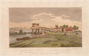 Eine Auswahl von zwanzig der malerischsten Ansichten in Paris: Die Wassermühle oberhalb der Brücke in Charenton