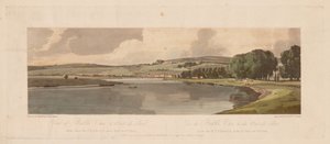 Eine Auswahl von zwanzig der malerischsten Ansichten in Paris: Blick auf Belle Vue und Pont de Sèvres von der Terrasse in der Nähe von Pont de St. Cloud aus von Thomas Girtin