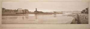 Auswahl von zwanzig der malerischsten Ansichten in Paris: Blick auf das Dorf Chaillot, &c vom Pont de la Concorde von Thomas Girtin