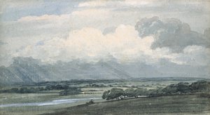 Landschaft mit stürmischem Himmel, ca. 1800 von Thomas Girtin