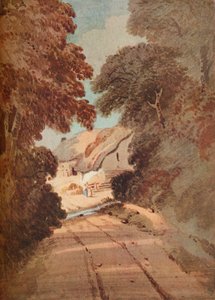 Gasse und Hütten, ca. 1800 von Thomas Girtin