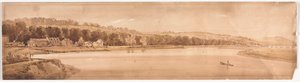 Zwanzig Ansichten von Paris und Umgebung: Blick auf St. Cloud und den Kalvarienberg vom Pont de Sèvres aus
