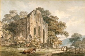 Valle Crucis Abtei, Denbighshire, Nordwales von Thomas Girtin