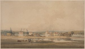 Dorf an einer Flussmündung in Devon von Thomas Girtin