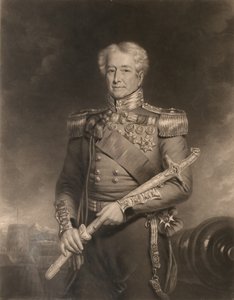 Generalmajor Sir Robert H Sale, GCB, um 1845 (Mezzotint, koloriert) von Thomas Goff (after) Lupton