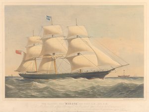 Das Klipperschiff Mirage, 965 Tonnen, ca. 1853-57 von Thomas Goldsworth Dutton