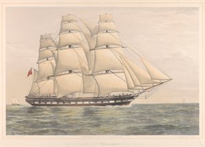 Das Klipperschiff Malabar 1350 Tonnen von Thomas Goldsworth Dutton