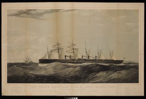 Das Dampfschiff Great Eastern... William, Harrison, Esq, Kommandant, gebaut für die Eastern Steam Navigation Company unter der Leitung von I K Brunel... von Thomas Goldsworth Dutton