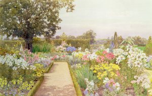 Die Lilienrabatte im Great Tangley Manor, Surrey von Thomas H. Hunn