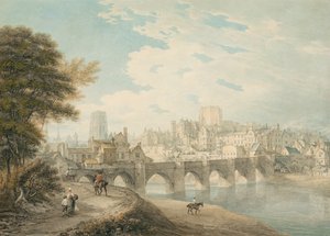 Nordostansicht von Durham von Thomas Hearne