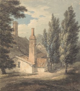 Die Rückseite eines Bauernhauses
