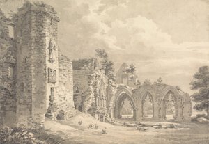 Die Ruinen des Colleges von Lincluden, nahe Dumfries von Thomas Hearne