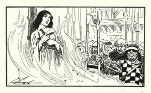 Johanna von Orléans wird verbrannt von Thomas Heath Robinson