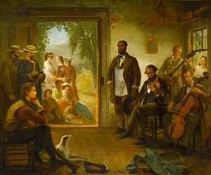 Das Musikalische, Friseursalon, Trenton Falls, New York, 1866 von Thomas Hicks