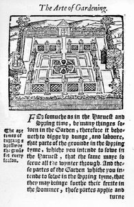 Elisabethanischer Garten aus The profitable arte of gardening, 1568