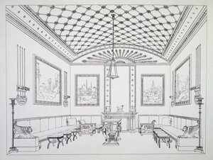 Salon, Illustration aus Household Furniture and Interior Decoration