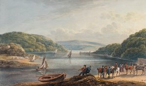 Briton Ferry, Fluss und Kirche von Thomas Hornor