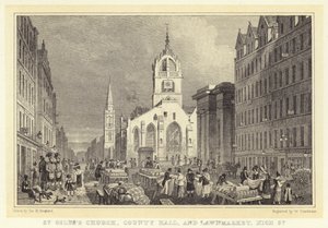 St. Giles Kirche, County Hall und Lawnmarket, High Street