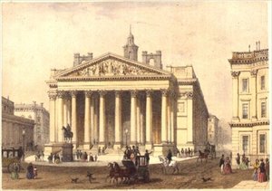 Die Königliche Börse, graviert von Charles-Claude Bachelier