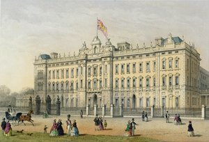Buckingham Palace, graviert von Bachelier, veröffentlicht 1854 von Thomas Hosmer Shepherd