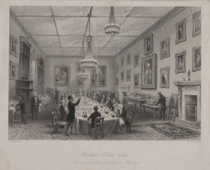 Abendessen der Dilettanti Society, Thatched House Tavern in der St Jamess Street von Thomas Hosmer Shepherd