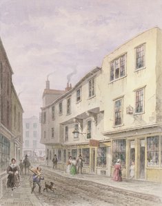Altes Haus am Eingang zur Leather Lane, 1857