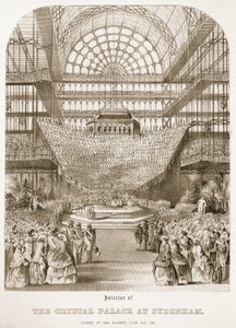 Eröffnung des Crystal Palace in Sydenham durch Königin Victoria am 10. Juni 1854 von Thomas Hosmer Shepherd
