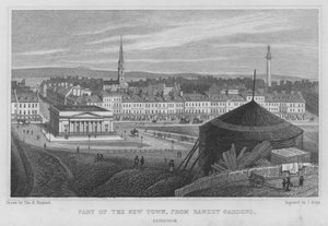 Teil der Neustadt, von den Ramsey Gardens, Edinburgh