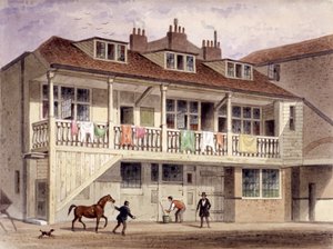 The Black Lion Inn, Whitefriars Street, London, ca. 1855 von Thomas Hosmer Shepherd