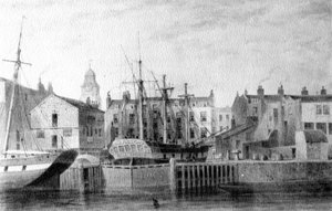 Das Waffendock in Wapping, 1850 von Thomas Hosmer Shepherd