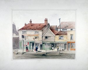 The Hare and Hounds Inn und Ladenfronten in der Upper Street, Islington, London von Thomas Hosmer Shepherd