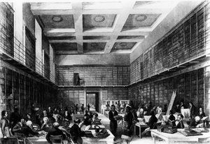 Der sechste Lesesaal des British Museum, veröffentlicht in 