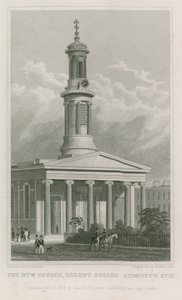 Die neue Kirche, Regent Square, Sidmouth Street von Thomas Hosmer Shepherd