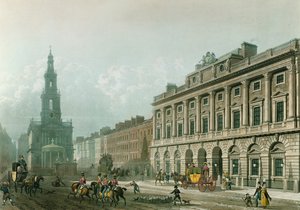 Ansicht von Somerset House, vom Strand aus (aquatinta von J. Bluck, 1819) von Thomas Hosmer Shepherd