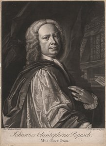 Johannes Christophorus Pepusch, graviert von Alexander van Haecken, ca. 1735 von Thomas Hudson