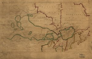 Karte von Kanada und dem nördlichen Teil von Louisiana mit den angrenzenden Ländern von Thomas Jefferys