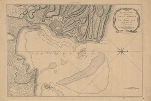 Ein authentischer Plan der Stadt und des Hafens von Cap-François auf der Insel St. Domingo von Thomas Jefferys