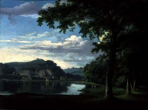 Landschaft mit Blick auf den Fluss Wye