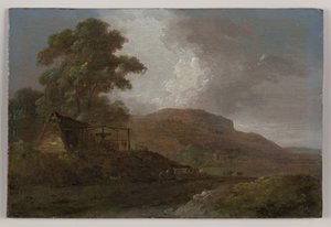 Walisische Landschaft mit Bleiminen von Thomas Jones