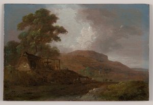 Walisische Landschaft mit Bleiminen von Thomas Jones