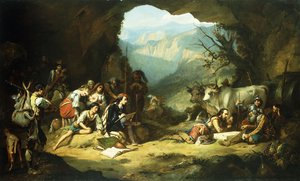 Das Atelier von Salvator Rosa in den Abruzzen von Thomas Jones Barker