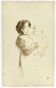 Junge Frau mit Baby von Thomas Jones Barker
