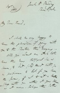 Ein Brief von Sir Thomas Lawrence