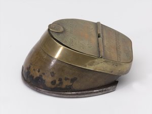 Tintenfass aus dem Huf eines Pferdes, gehörend zu Captain William Tyrwhitt Drake, Royal Horse Guards, ca. 1829