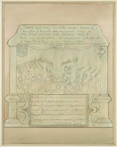 Wandtafel von John Cutte in der Burnett Kirche