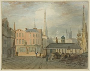 Nordostende der King Street, zeigt den walisischen Markt