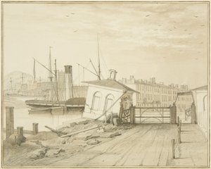 Subsidance des Zollhauses, an der Prince Street Brücke, 1828