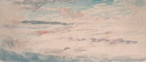 Wolkenstudie - Blau und Rot gesprenkelter Altocumulus