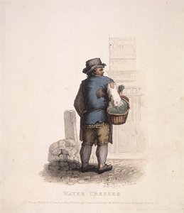 Brunnenkresseverkäufer mit einem Korb am Arm, 1820