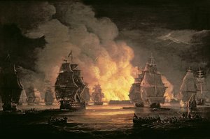 Die Schlacht von Algier, 27. August 1816, ca. 1825 von Thomas Luny
